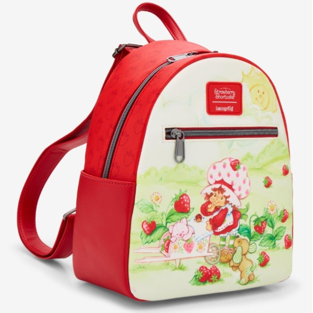 Loungefly Strawberry Shortcake Custard Tom Tom Mini Backpack New With Tags - Picture 3 of 12